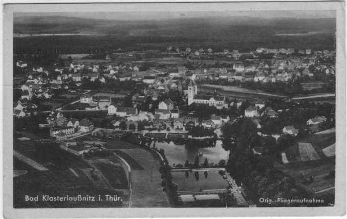 original Fliegeraufnahme Bad Klosterlausnitz etwa 1920