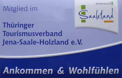 Mitglied im Fremdenverkehrsverband "Thüringer Holzland"